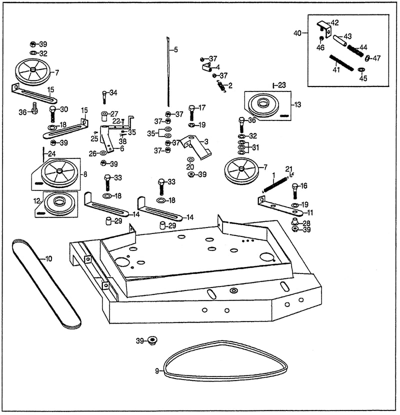 36"     MOWER DECK DRIVE         (-1000677)