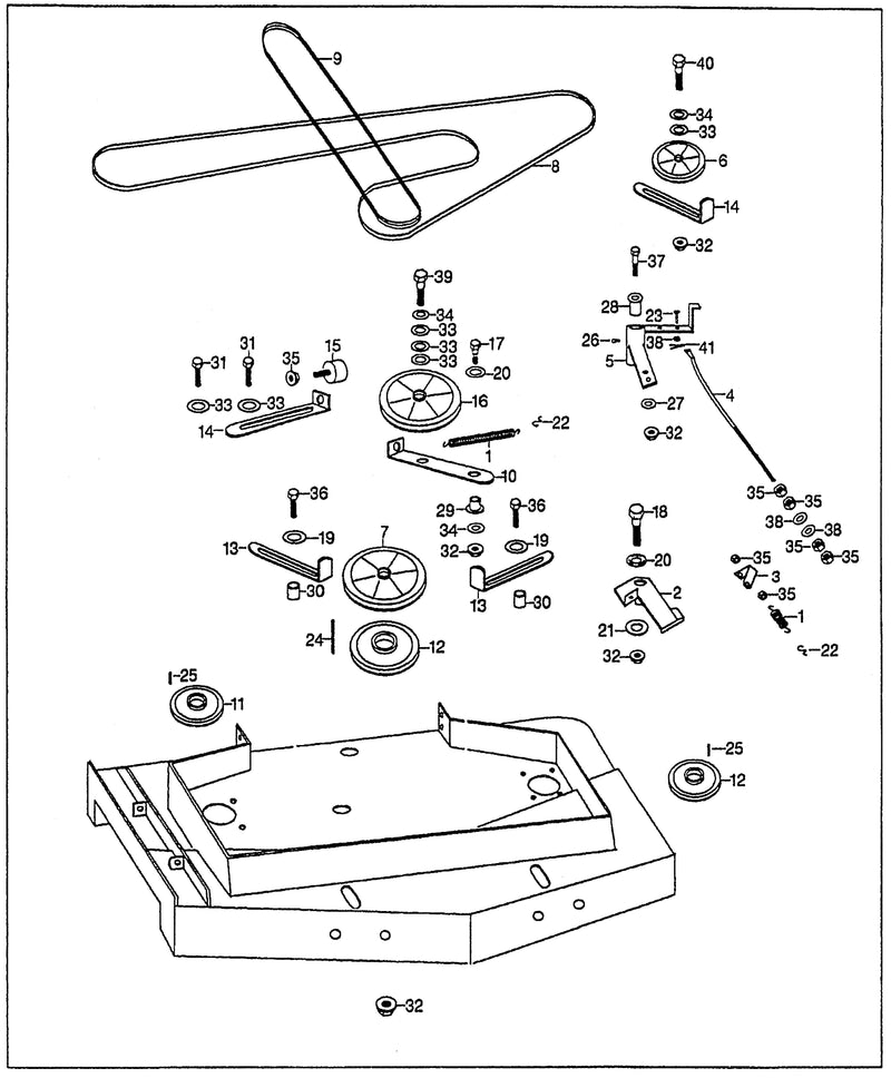 48"     MOWER DECK DRIVE         (-1000965)