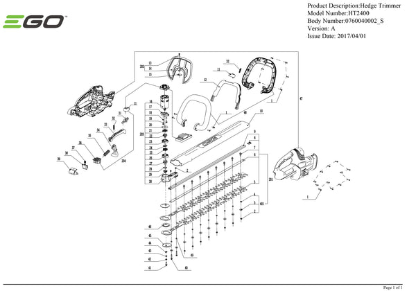 HT2400 PARTS DIAGRAM