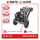 Simpson Rental Series 3500 PSI 4.0 GPM Honda GX270 Gas Pressure Washer (IR3540212)