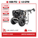 Simpson Industrial Series 4400 PSI 4.0 GPM CRX 420 Gas Pressure Washer (IS4440112)