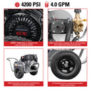 Simpson Industrial Series 4200 PSI 4.0 GPM Honda GX390 Gas Pressure Washer (IS61030)