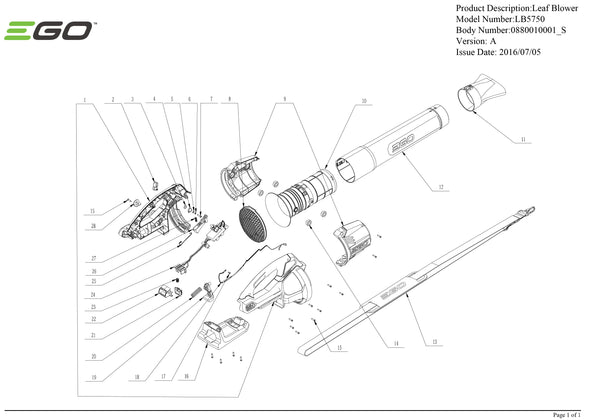 LB5750 PARTS DIAGRAM