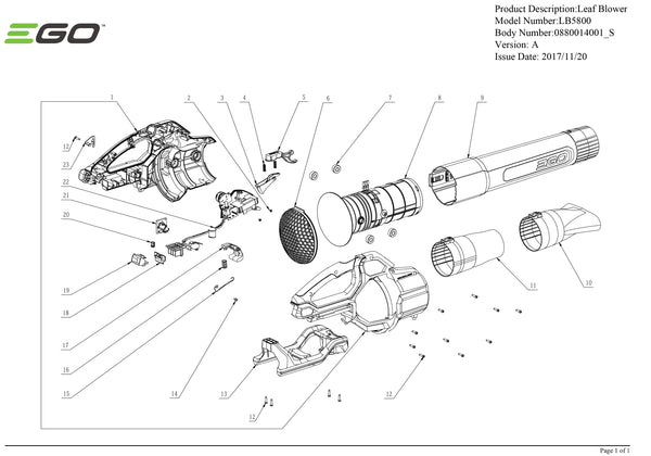 LB5800 PARTS DIAGRAM