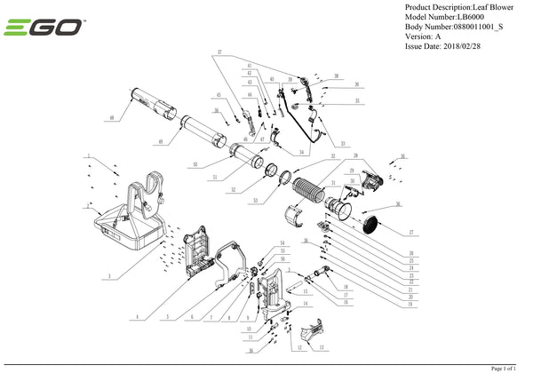 LB6000 (VERSION A) PARTS DIAGRAM