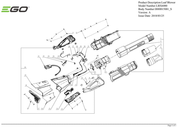 LBX6000 PARTS DIAGRAM