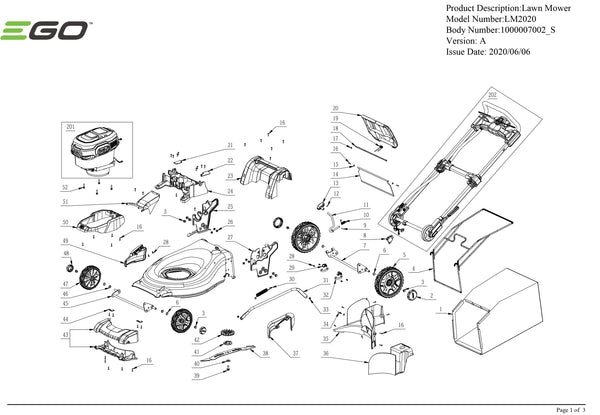 LM2020 PARTS DIAGRAM