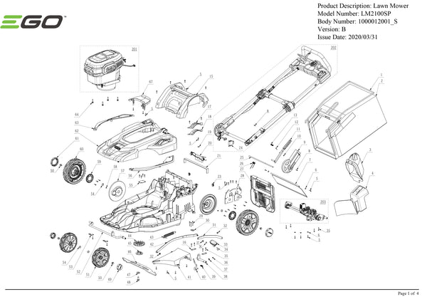 LM2100SP (VERSION B) PARTS DIAGRAM