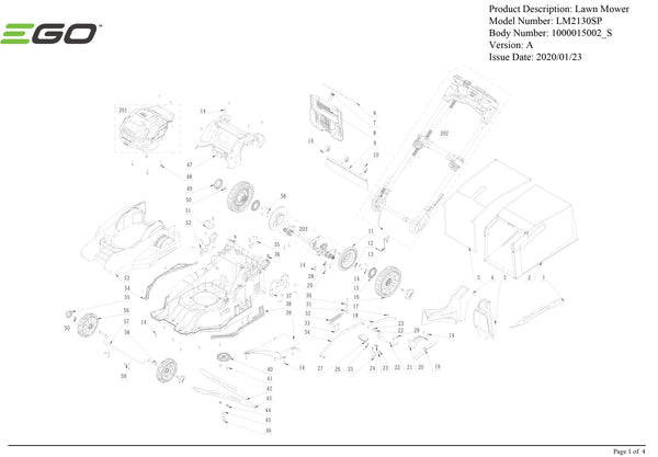 LM2130SP (VERSION A) PARTS DIAGRAM