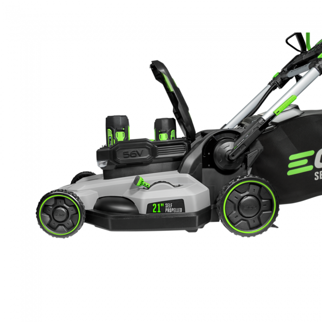 EGO Power+ LM2142SP-FC 21" 56-Volt Lithium-Ion Cordless Electric Dual-Port Walk Behind Self Propelled Lawn Mower with (2) 5.0 Ah Batteries & Charger Included - Reconditioned