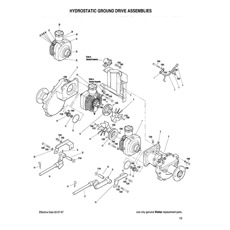 HYDROSTATIC GROUND DRIVE ASSEMBLIES