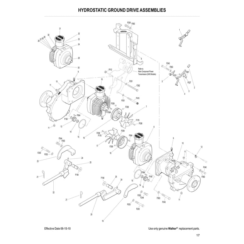 HYDROSTATIC GROUND DRIVE ASSEMBLIES