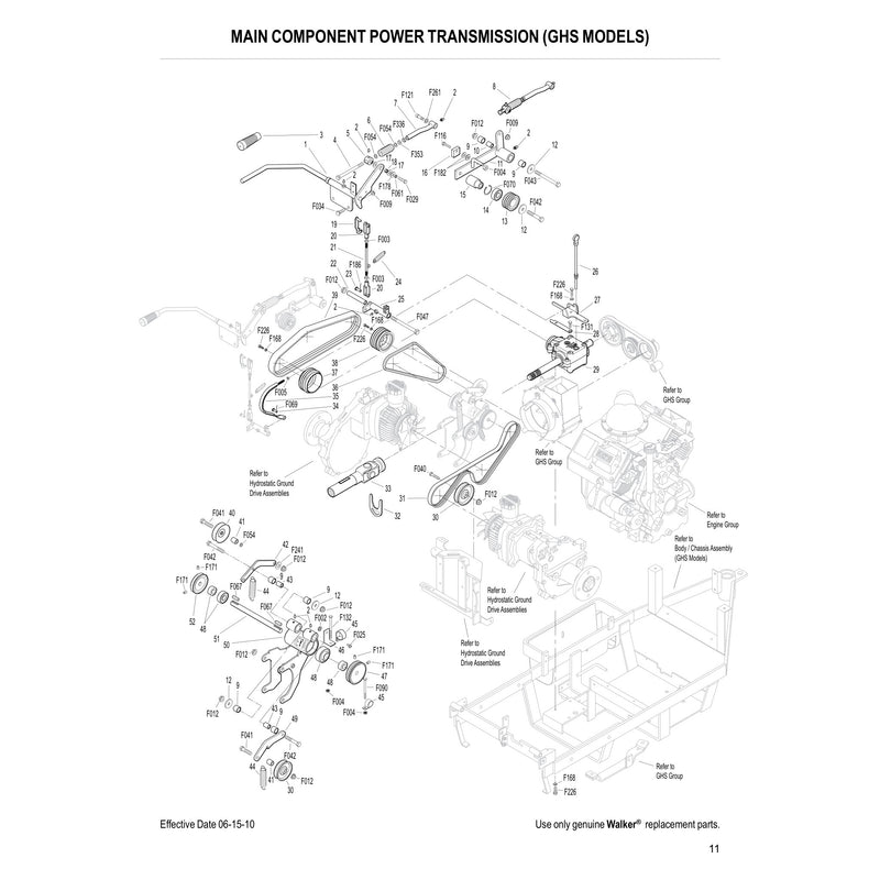 MAIN COMPONENT POWER TRANSMISSION GHS MODELS