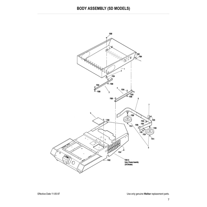 BODY ASSEMBLY SD MODELS