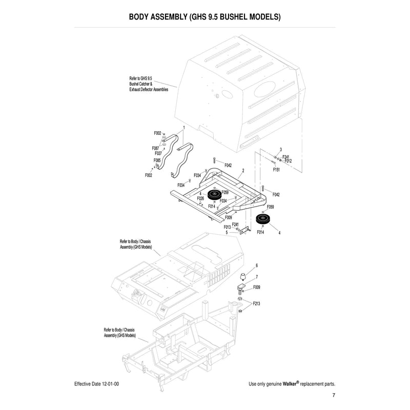 BODY ASSEMBLY GHS 9.5 BUSHEL MODELS