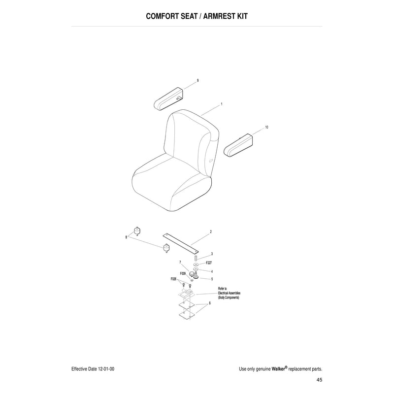 COMFORT SEAT ARMREST KIT