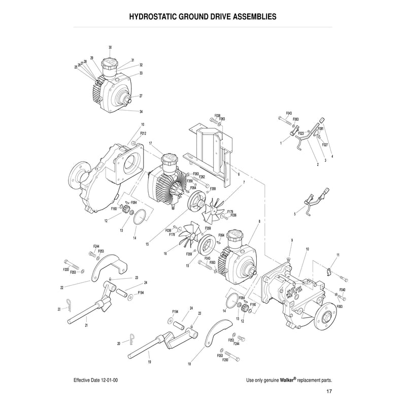HYDROSTATIC GROUND DRIVE ASSEMBLIES