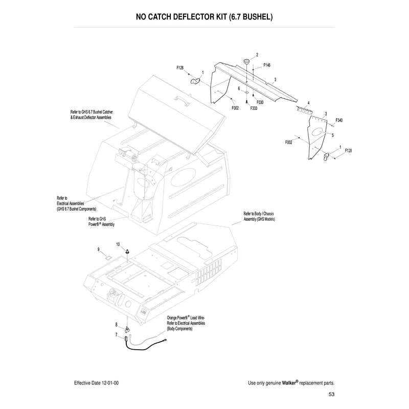 NO CATCH DEFLECTOR KIT 6.7 BUSHEL
