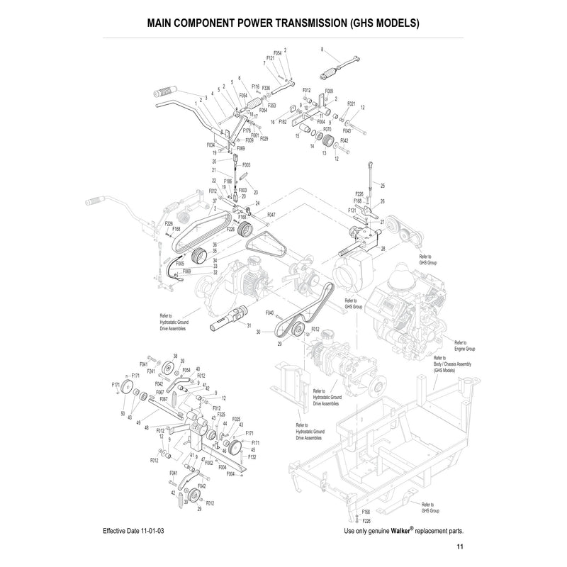 MAIN COMPONENT POWER TRANSMISSION GHS MODELS