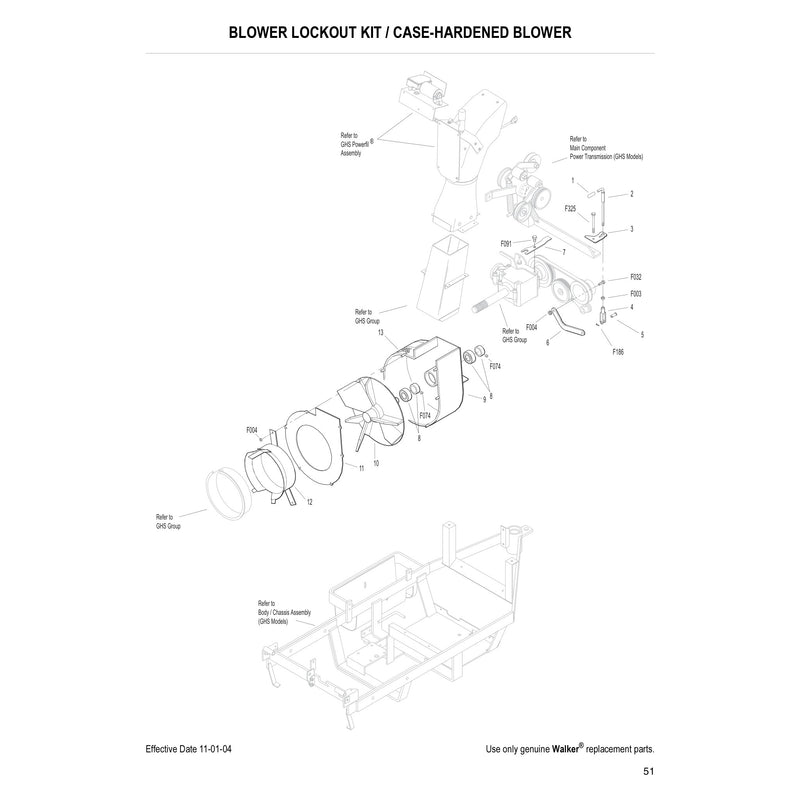 BLOWER LOCKOUT KIT CASE HARDENED BLOWER