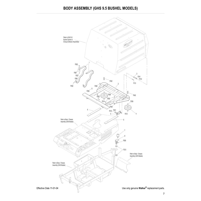 BODY ASSEMBLY GHS 9.5 BUSHEL MODELS