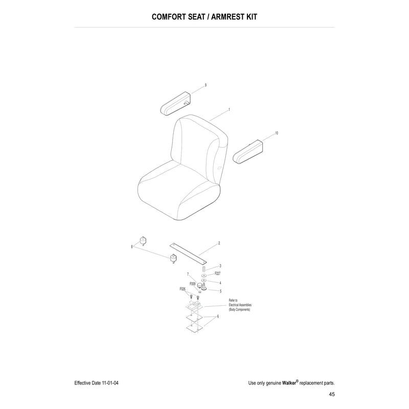 COMFORT SEAT ARMREST KIT