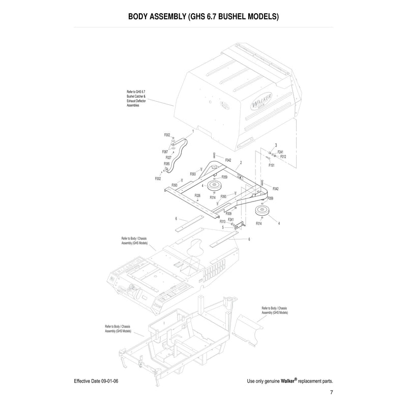 BODY ASSEMBLY GHS 6.7 BUSHEL MODELS