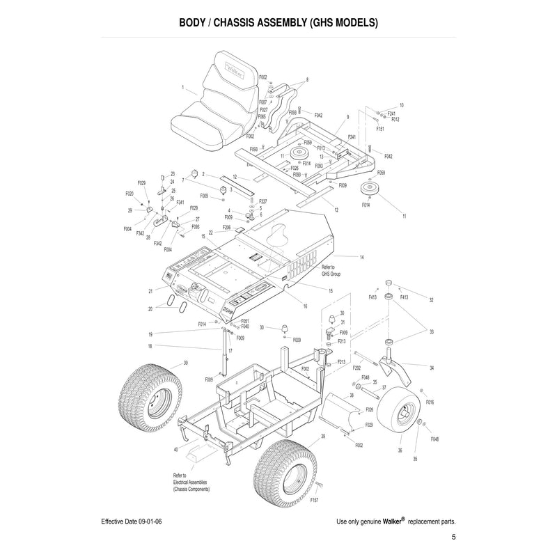 BODY CHASSIS ASSEMBLY GHS MODELS