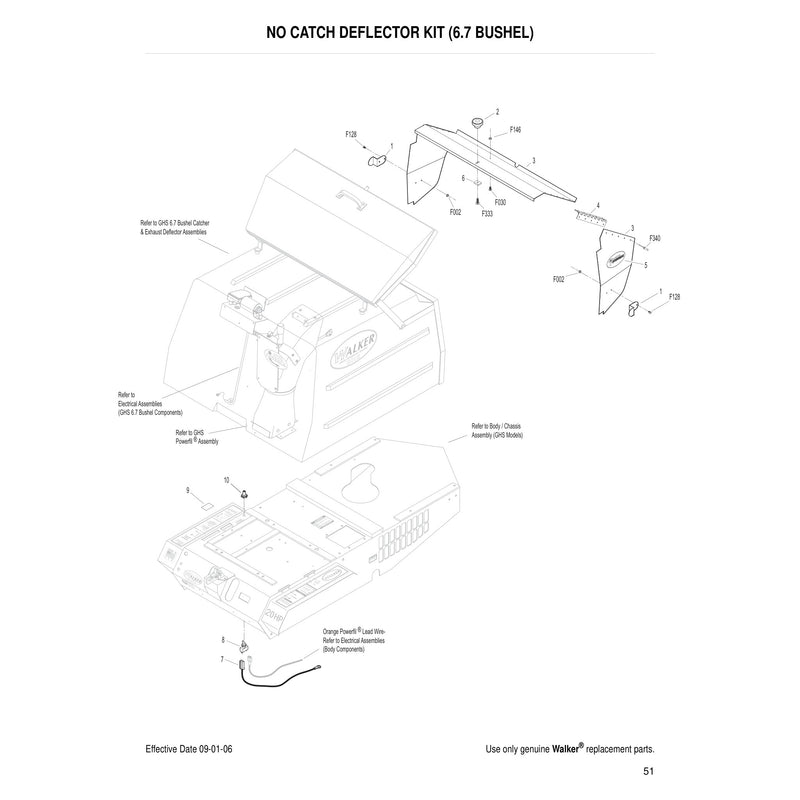 NO CATCH DEFLECTOR KIT 6.7 BUSHEL