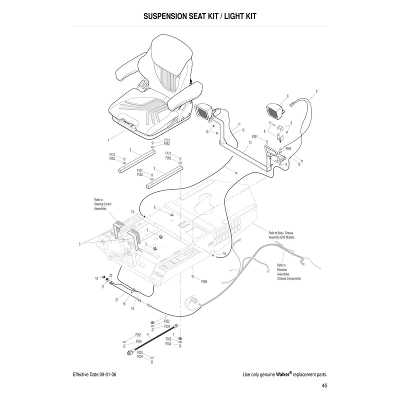 SUSPENSION SEAT KIT LIGHT KIT