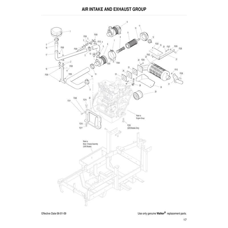 AIR INTAKE AND EXHAUST GROUP