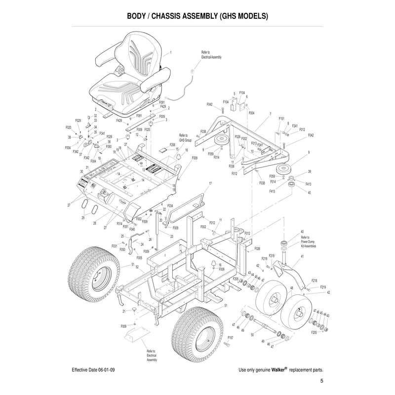 BODY CHASSIS ASSEMBLY GHS MODELS