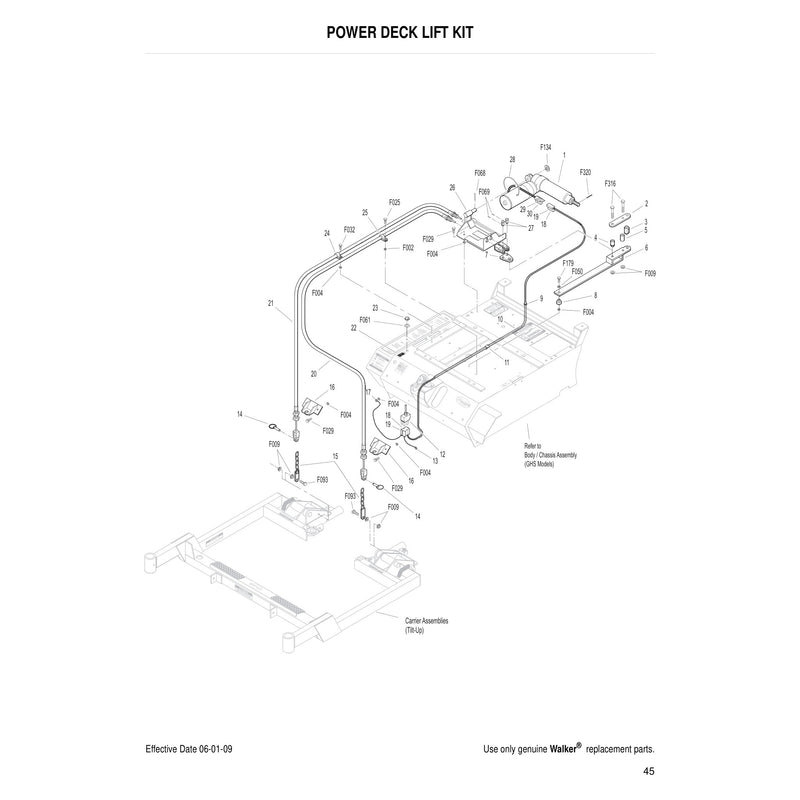 POWER DECK LIFT KIT
