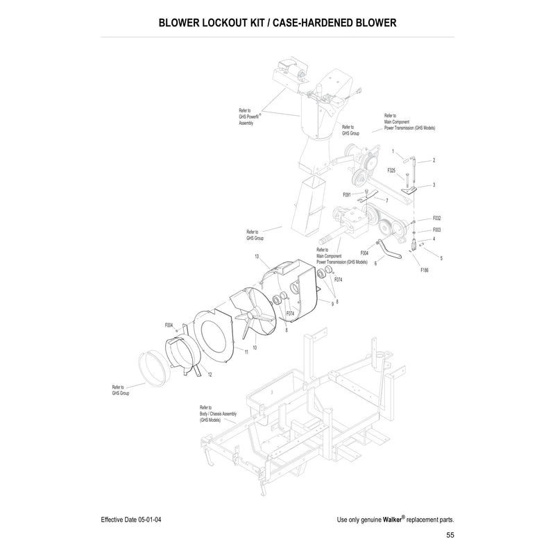 BLOWER LOCKOUT KIT CASE HARDENED BLOWER