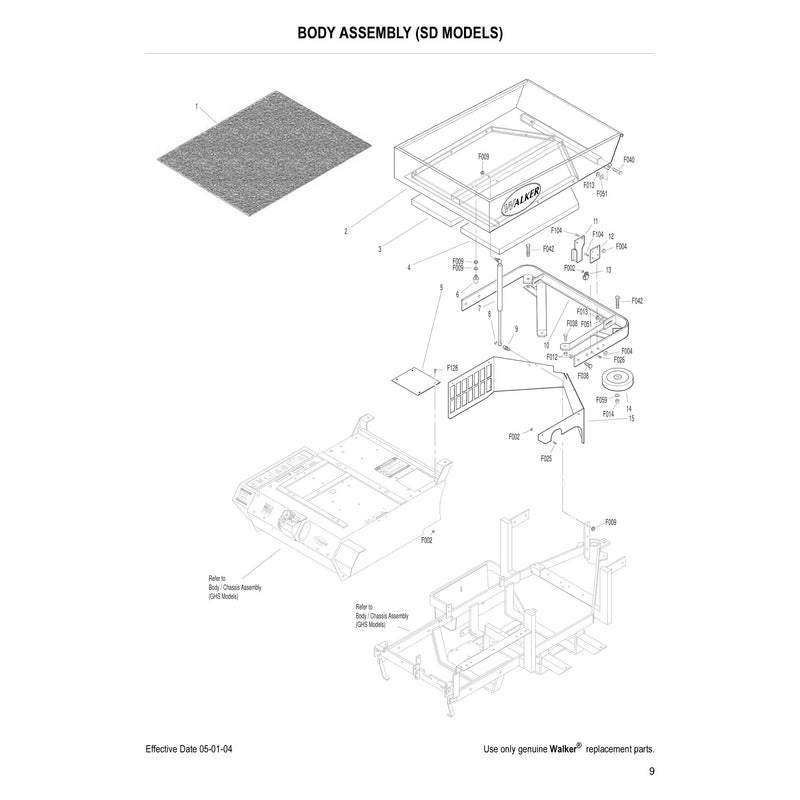 BODY ASSEMBLY SD MODELS