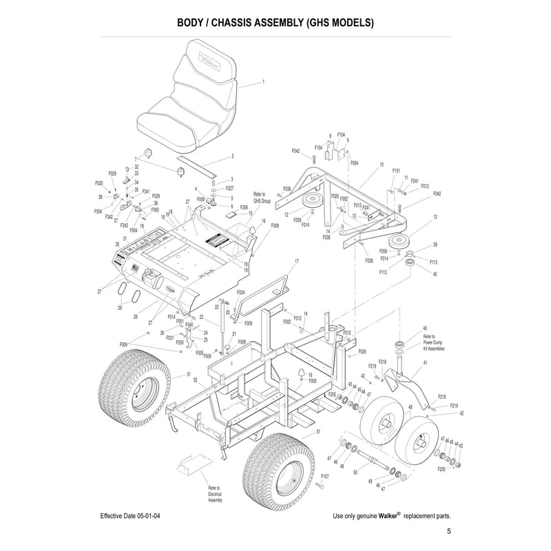 BODY CHASSIS ASSEMBLY GHS MODELS