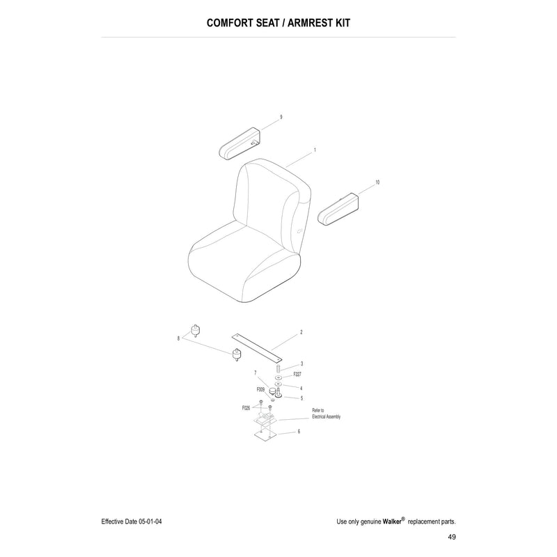 COMFORT SEAT ARMREST KIT