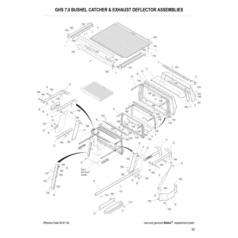 GHS 7.0 BUSHEL CATCHER EXHAUST DEFLECTOR ASSEMBLIES