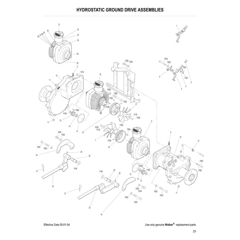 HYDROSTATIC GROUND DRIVE ASSEMBLIES