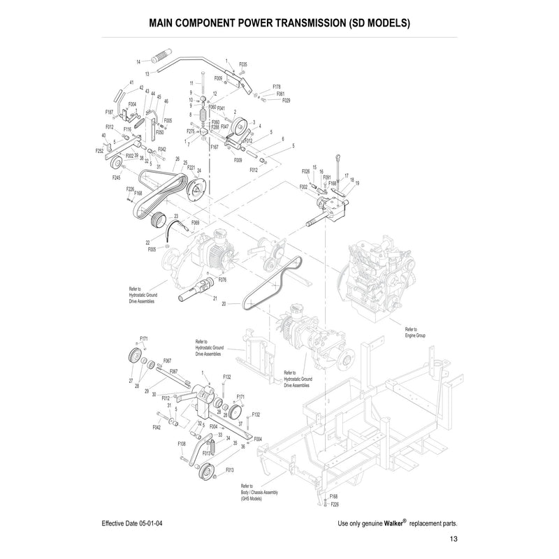 MAIN COMPONENT POWER TRANSMISSION SD MODELS
