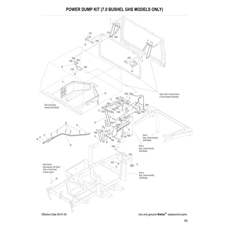 POWER DUMP KIT 7.0 BUSHEL GHS MODELS ONLY