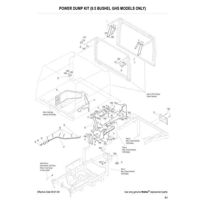 POWER DUMP KIT 9.5 BUSHEL GHS MODELS ONLY
