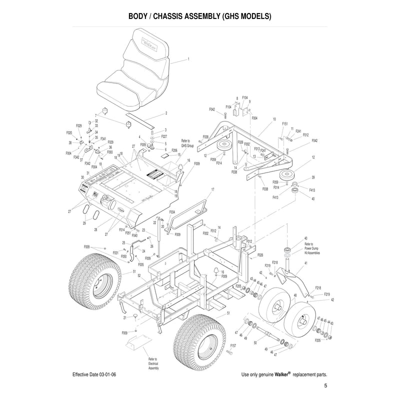 BODY CHASSIS ASSEMBLY GHS MODELS