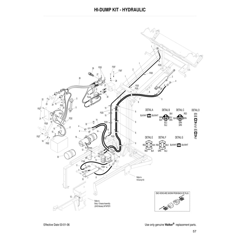 HI DUMP KIT HYDRAULIC