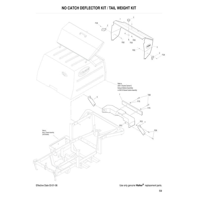 NO CATCH DEFLECTOR KIT TAIL WEIGHT KIT