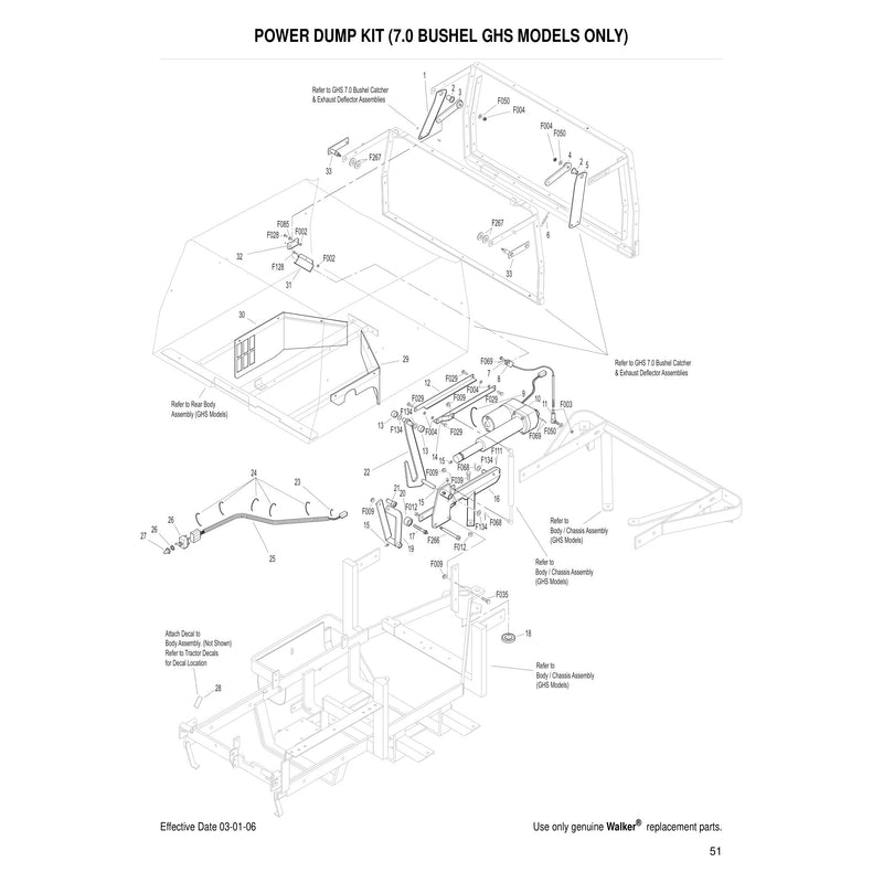 POWER DUMP KIT 7.0 BUSHEL GHS MODELS ONLY