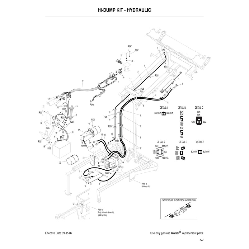 HI DUMP KIT HYDRAULIC