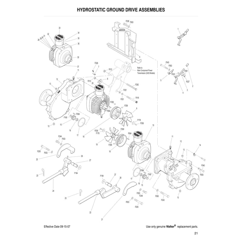 HYDROSTATIC GROUND DRIVE ASSEMBLIES