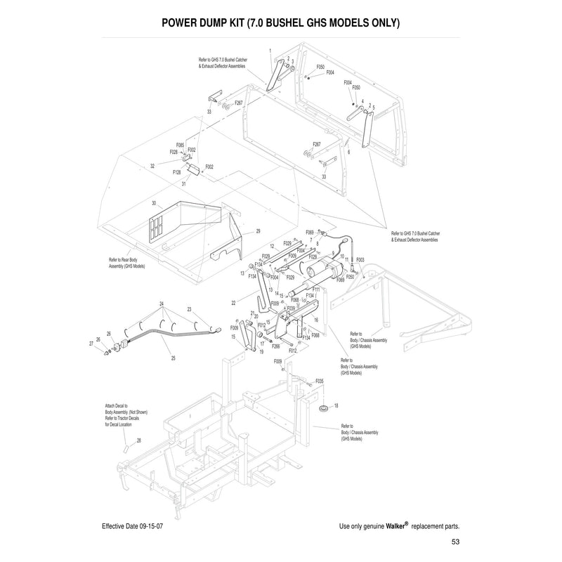 POWER DUMP KIT 7.0 BUSHEL GHS MODELS ONLY