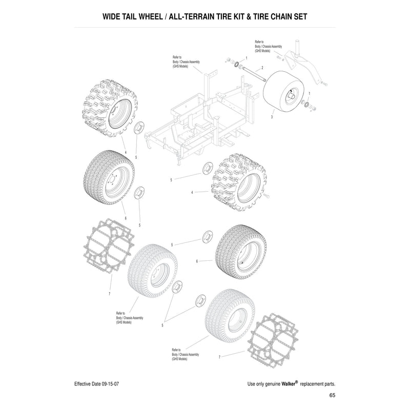 WIDE TAIL WHEEL ALL TERRAIN TIRE KIT TIRE CHAIN SET